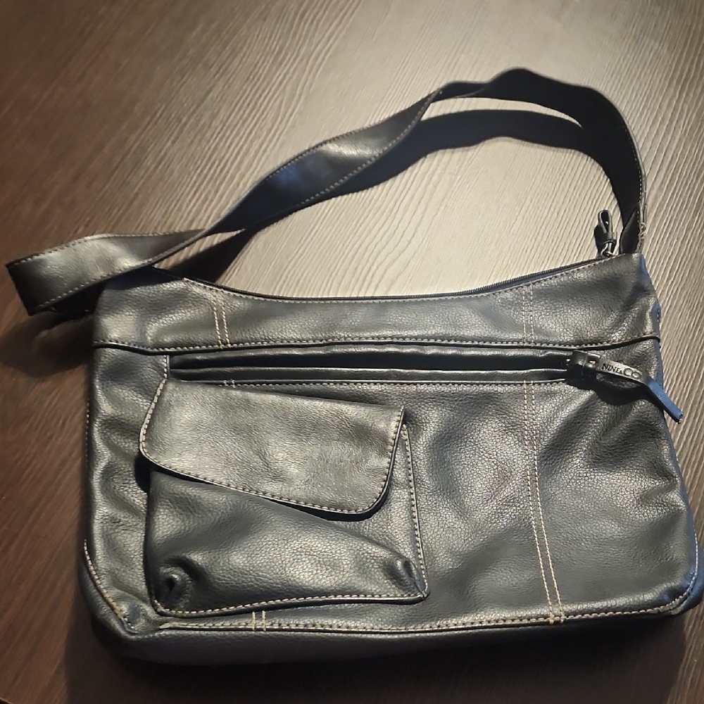 Nine & Co. Dark Leather Handbag